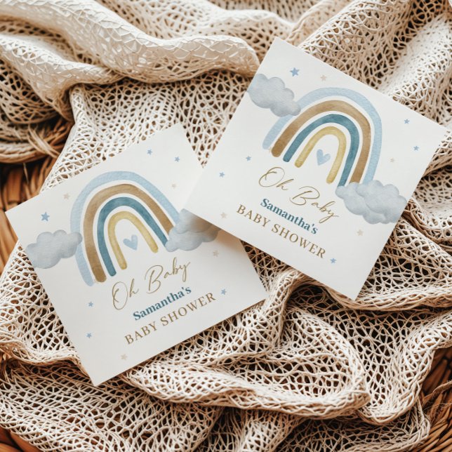 Rainbow Boho Baby Shower Napkins Pappersservett (Skapare uppladdad)