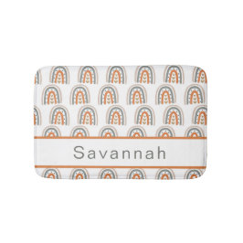 Rainbow boho brunbeige grått vit flicka badrumsmatta