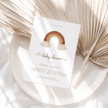 Rainbow Boho Neutralt Baby Shower