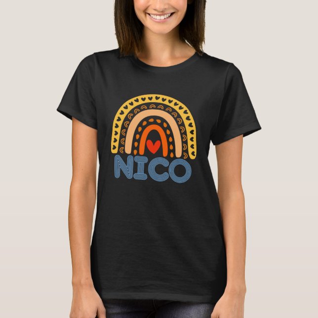 Rainbow Boho Nico T Shirt (Framsida)