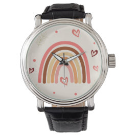 Rainbow Boho Polka dots och Harts Neutralt Färg Armbandsur