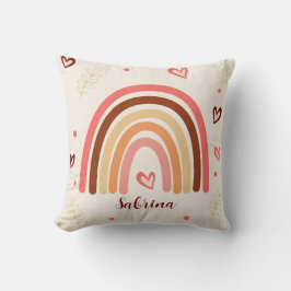 Rainbow Boho Polka dots och Harts Personlig Kudde