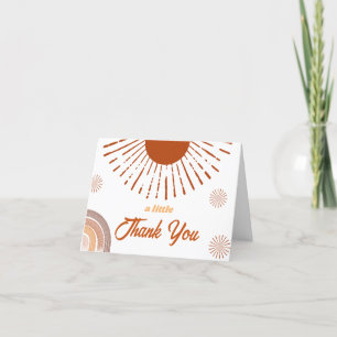 Rainbow Boho Ray of Sunshine Baby Shower Tack Kort