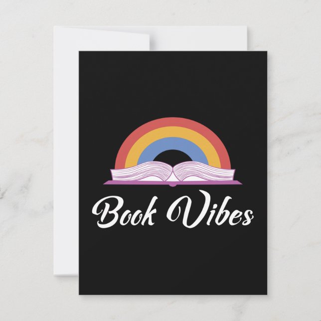 Rainbow Bok Vibes Vintage Retro Bok Älskare (Framsida)