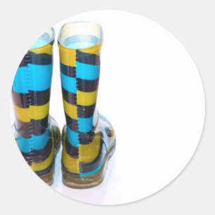 Rainbow Boots Runt Klistermärke