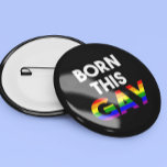 Rainbow Born i Gay pride Knapp<br><div class="desc">Den här designen har skapats genom digital grafik. Det kan vara personlig i det område som tillhandahålls eller anpassning genom att klicka för att anpassa ytterligare alternativ och ändra namn, initialer eller ord. Du kan också ändra texten färg och stil eller ta bort texten för en bilddesign. Kontakta mig på...</div>