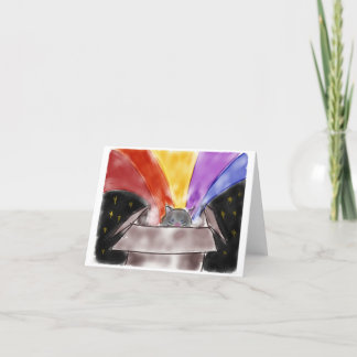 Rainbow Box Note Card Kort