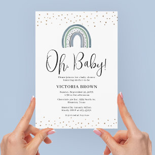 Rainbow Boy Shower-inbjudan Inbjudningar
