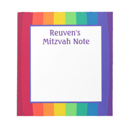 Rainbow Boys Mitzvah-anteckningar Notisblock Anteckningsblock