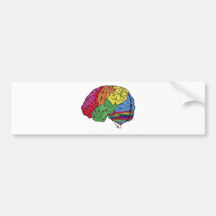 Rainbow Brain Bildekal