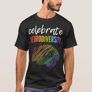 Rainbow Brain Celebrate Neurodiversity Pullover T Shirt