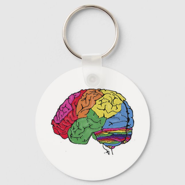 Rainbow Brain Nyckelring (Framsida)