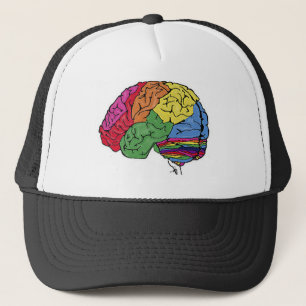 Rainbow Brain Truckerkeps