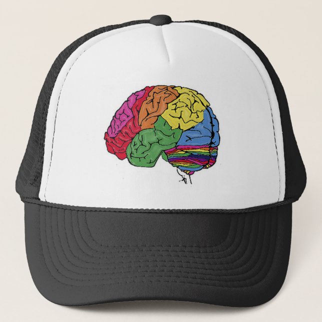Rainbow Brain Truckerkeps (Framsida)