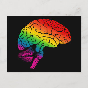 Rainbow Brain Vykort