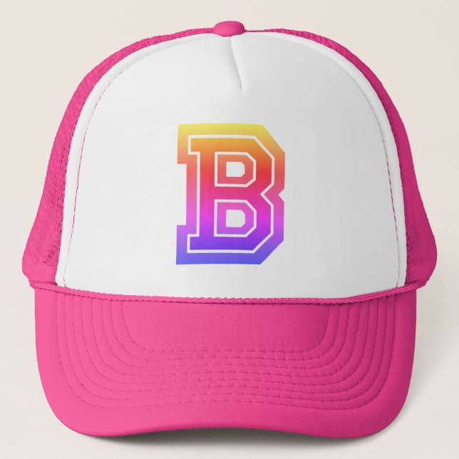Rainbow Brev 'B' Monogram Keps (Framsida)