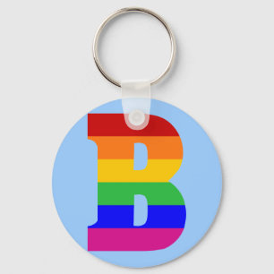 Rainbow Brev B Nyckelring