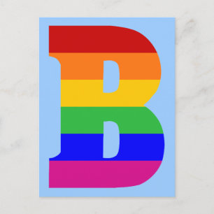 Rainbow Brev B Vykort