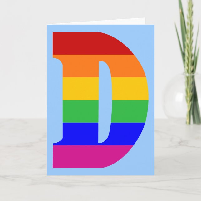 Rainbow Brev D Anteckningskort (Framsida)