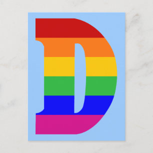 Rainbow Brev D Vykort