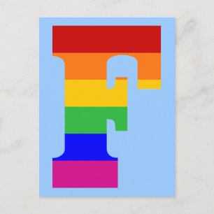 Rainbow Brev F Vykort
