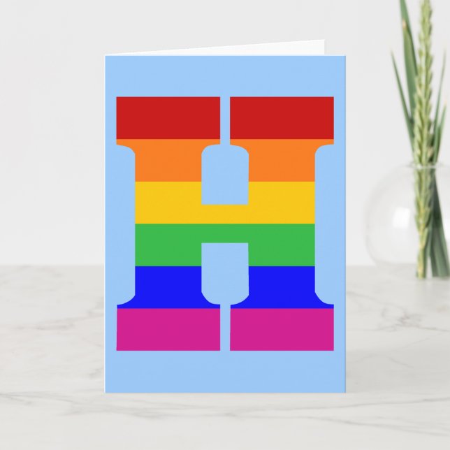Rainbow Brev H Anteckningskort (Framsida)