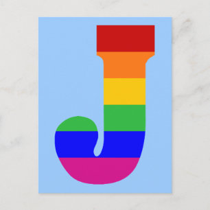 Rainbow Brev J Vykort
