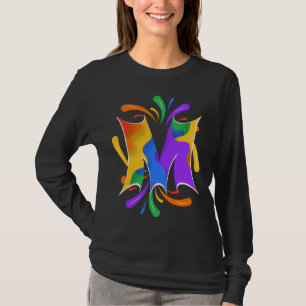 Rainbow Brev M Monogram Abstrakt T Shirt