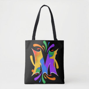 Rainbow Brev M Monogram Abstrakt Tygkasse