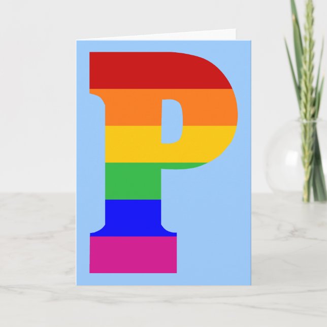 Rainbow Brev P Anteckningskort (Framsida)