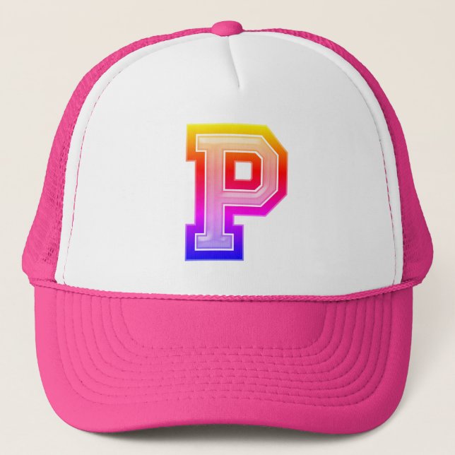 Rainbow Brev ’P’ Truckerkeps (Framsida)