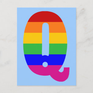 Rainbow Brev Q Vykort