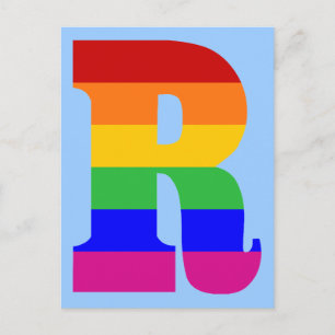 Rainbow Brev R Vykort