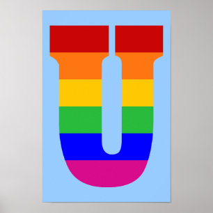 Rainbow Brev U Poster