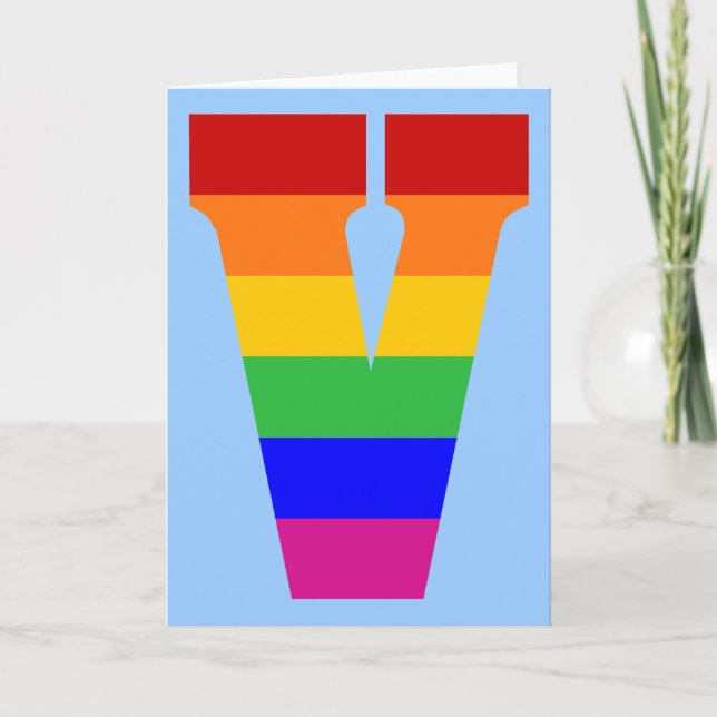 Rainbow Brev V Anteckningskort (Framsida)