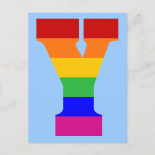 Rainbow Brev Y Vykort