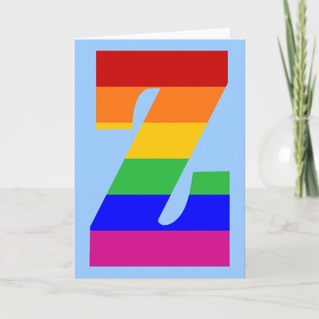 Rainbow Brev Z Anteckningskort (Framsida)