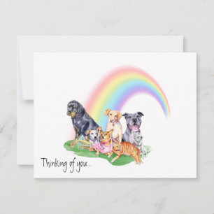 Rainbow Bridge Card - Pet Loss Loss - Kondolkort Julkort