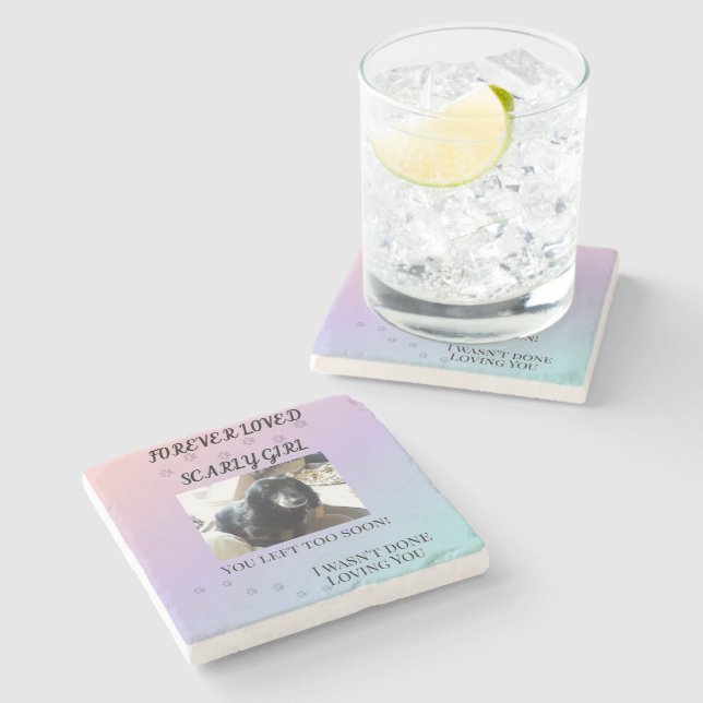 Rainbow Bridge Comfort Pet Memorial Keepsake Stenunderlägg (Sidan)