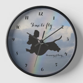 Rainbow Bridge Dachshund Wall Clock Klocka