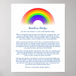 Rainbow Bridge Dikt for loss of Pet Poster