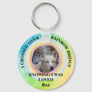Rainbow Bridge-Hund, Anpassningsbar-foto och Namn Nyckelring