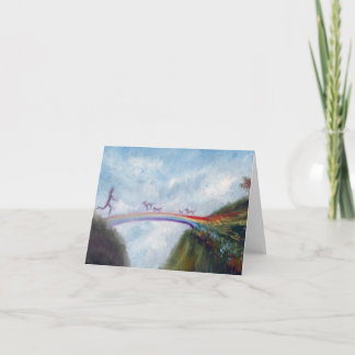Rainbow Bridge Hund Cat Heaven Card av Violano Kort