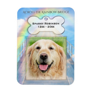 Rainbow Bridge Hund Memorial Magnet