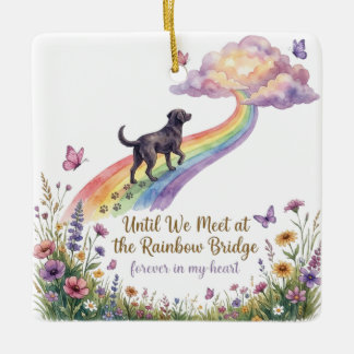 Rainbow Bridge Hund Minnesmärke Till Minne Husdjur Julgransprydnad Keramik