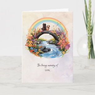 Rainbow Bridge Hundar Pet Sympathy Sentiment Kort