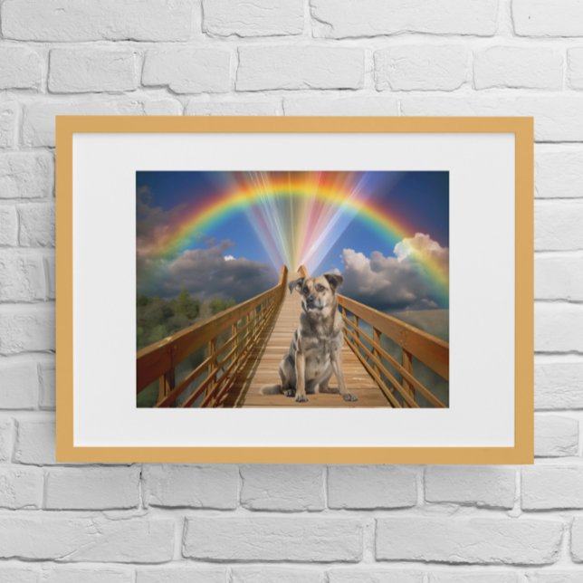 Rainbow Bridge Husdjur Minnes Förlust Anpassa Poster (Skapare uppladdad)