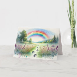 Rainbow Bridge Husdjurs Sympati Akvarellkort Kort