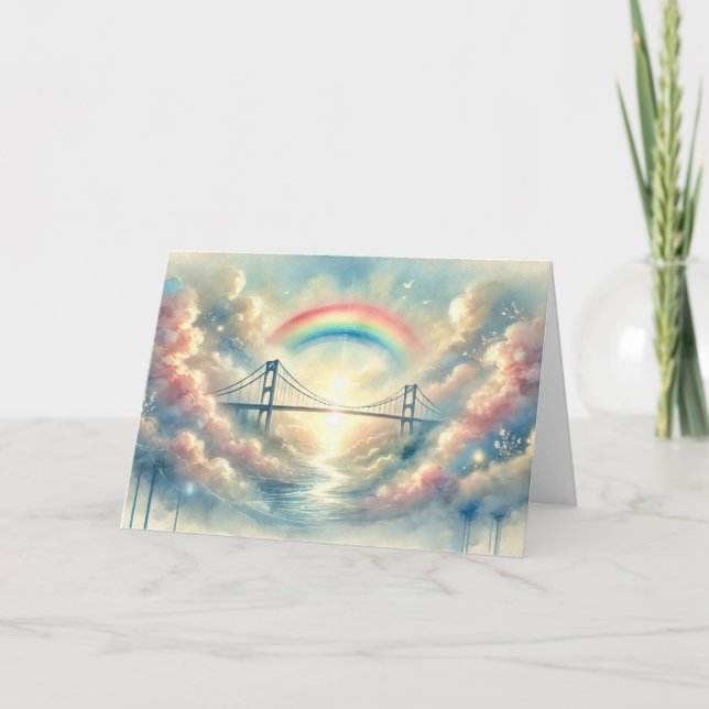 Rainbow Bridge Husdjurs Sympatikort Kort (Framsida)