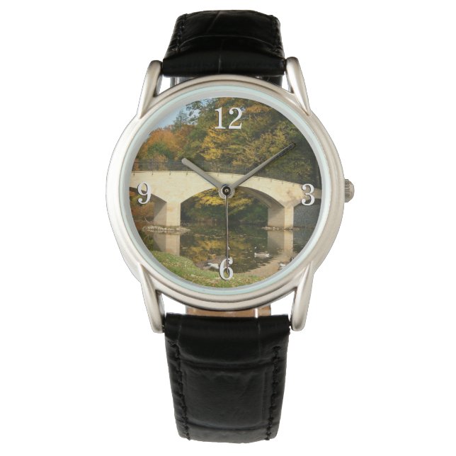Rainbow Bridge i Fall på Grove City College Armbandsur (Framsida)